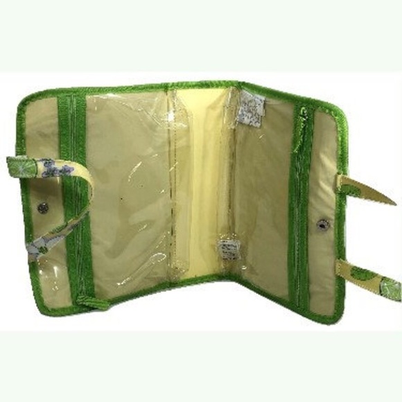 NWT Avon Travel Case New Green & Yellow Makeup Cosmetics Bag Pouch NEW - Picture 2 of 11